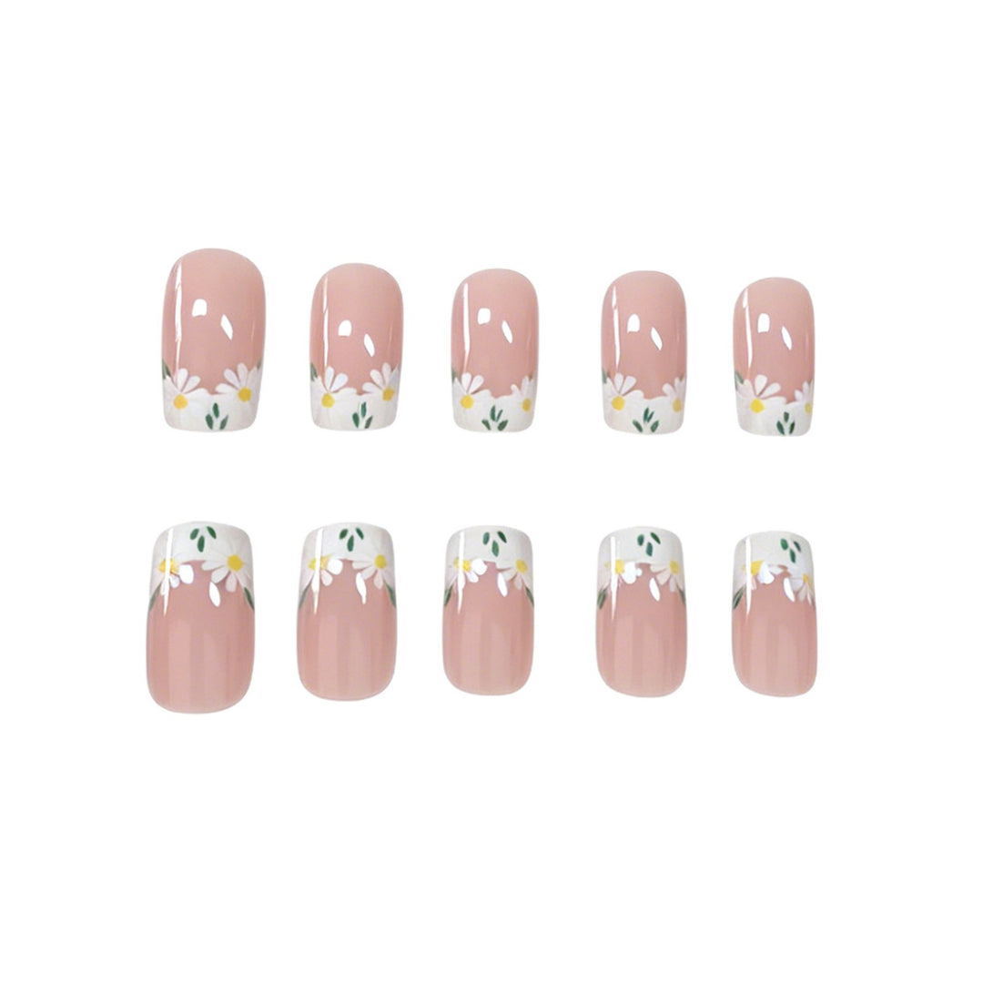 Floral French Tip Nail Enhancements Kalsten 1789915351