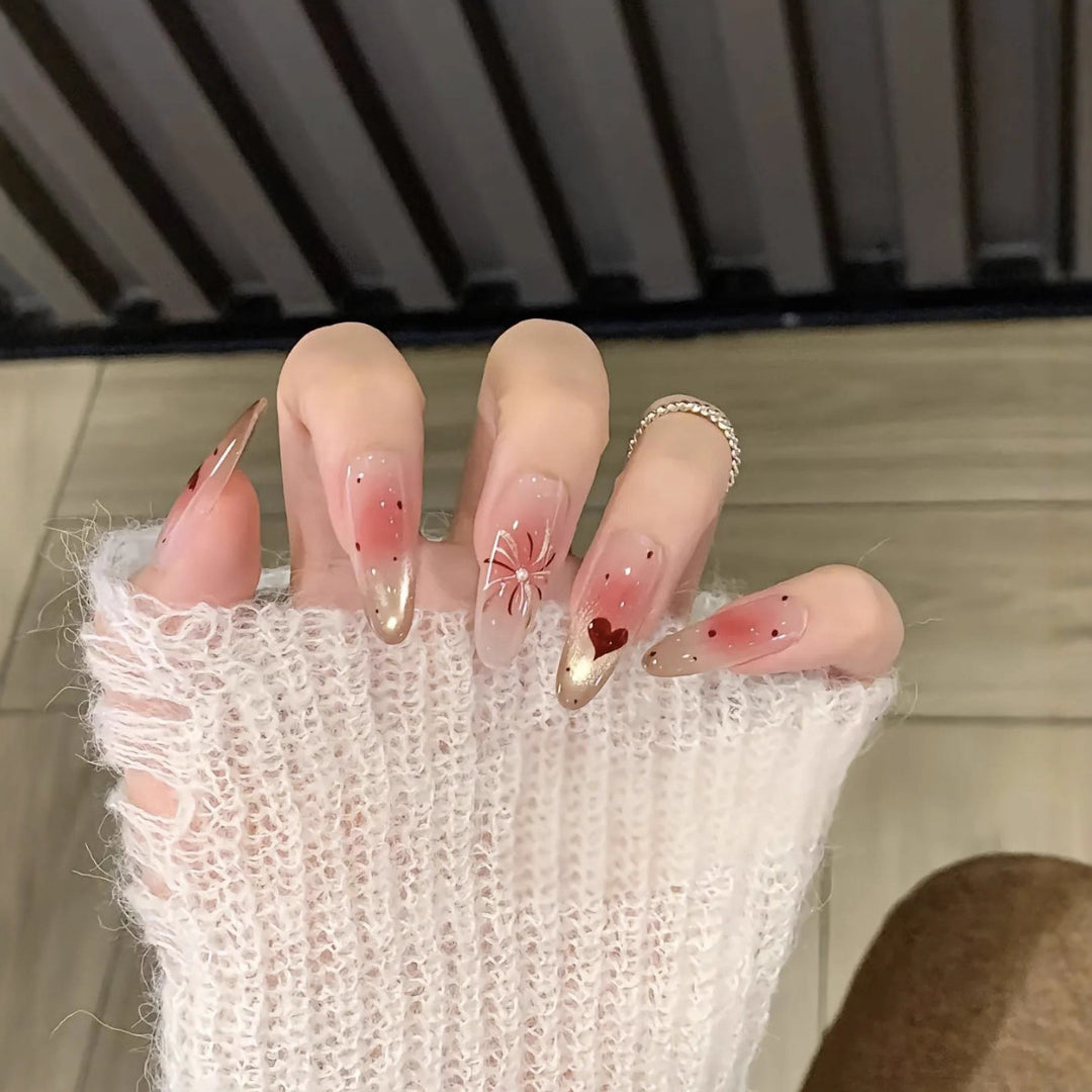 Artificial nails with glamorous crystal design Kalsten