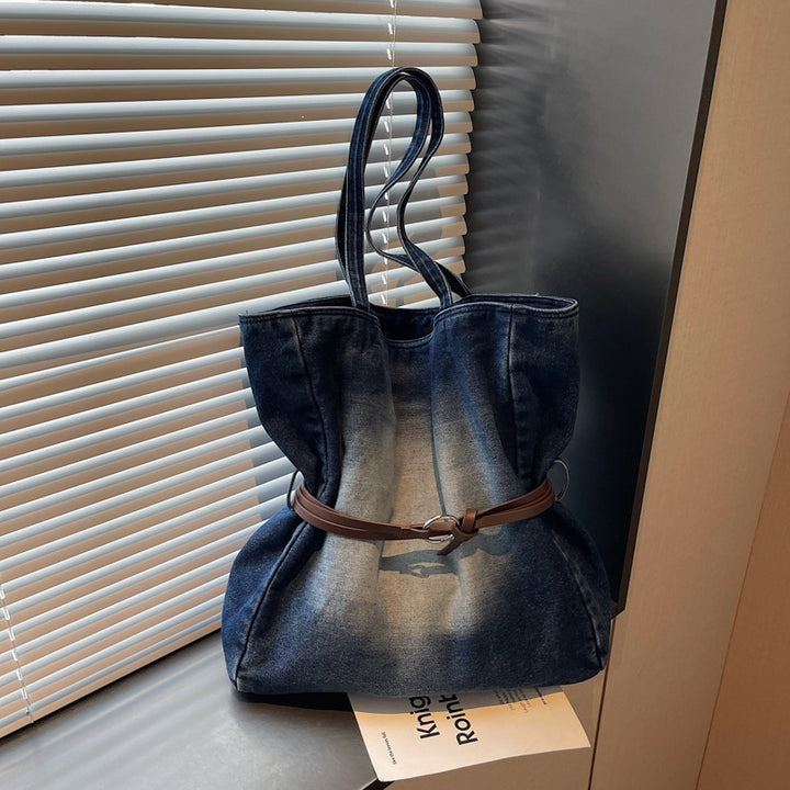 Spacious Denim Tote