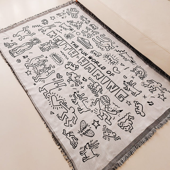 Whimsical Artistic Tapestry Throw Blanket