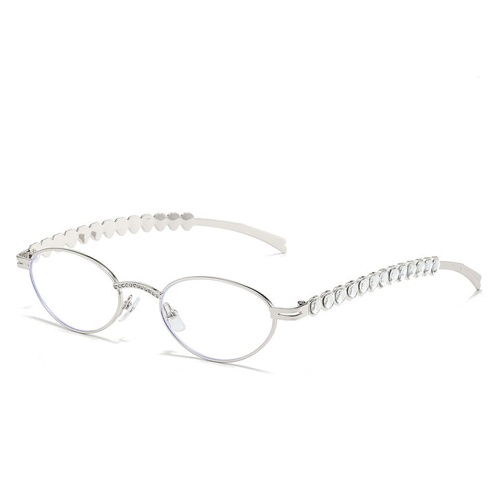 Elegant Rhinestone-Embellished Cat-Eye Glasses Kalsten