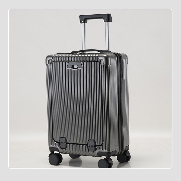 Unisex Premium Ribbed Compact Spinner Suitcase Kalsten