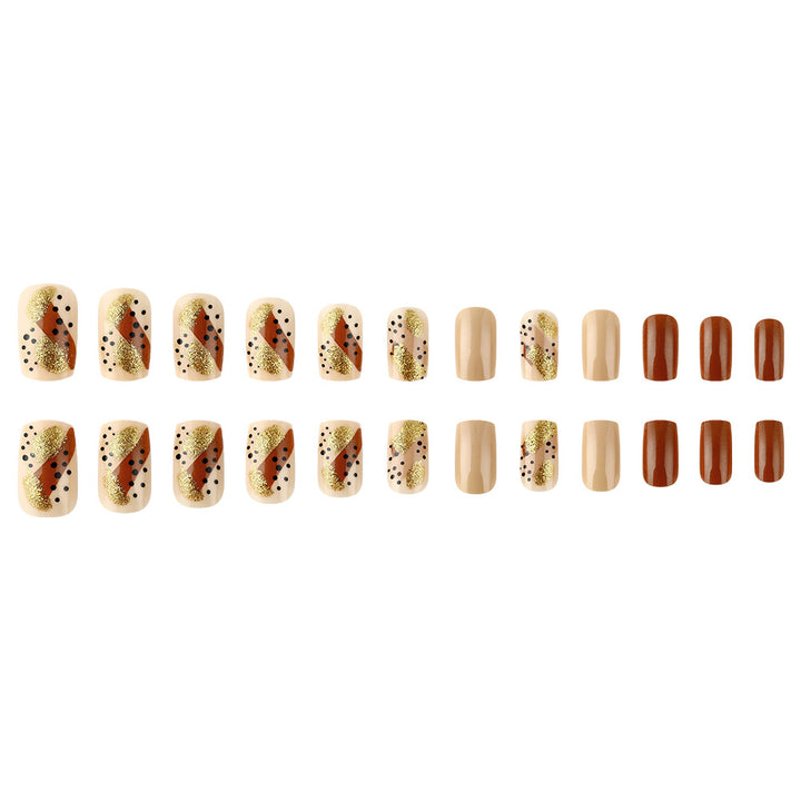 Artistic Geometric Pattern Press-On Nail Set Kalsten