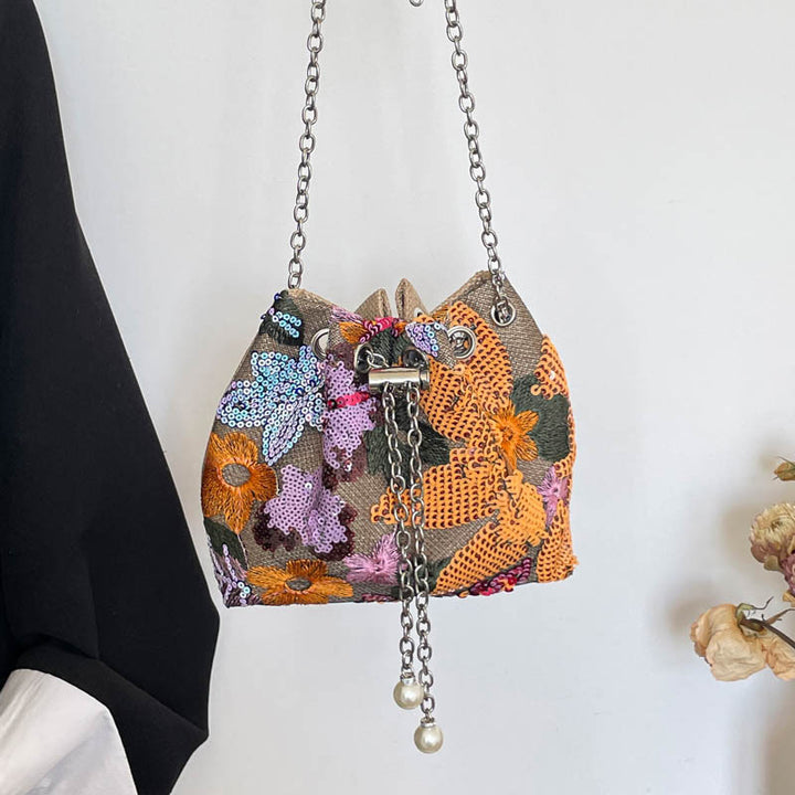 WoStylish Sequin Drawstring Clutch Purse Kalsten