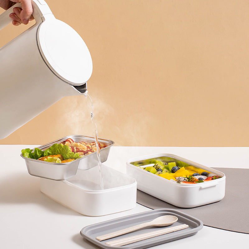 Multi-Compartment Food Storage Bento Container with Secure Locking Mechanism