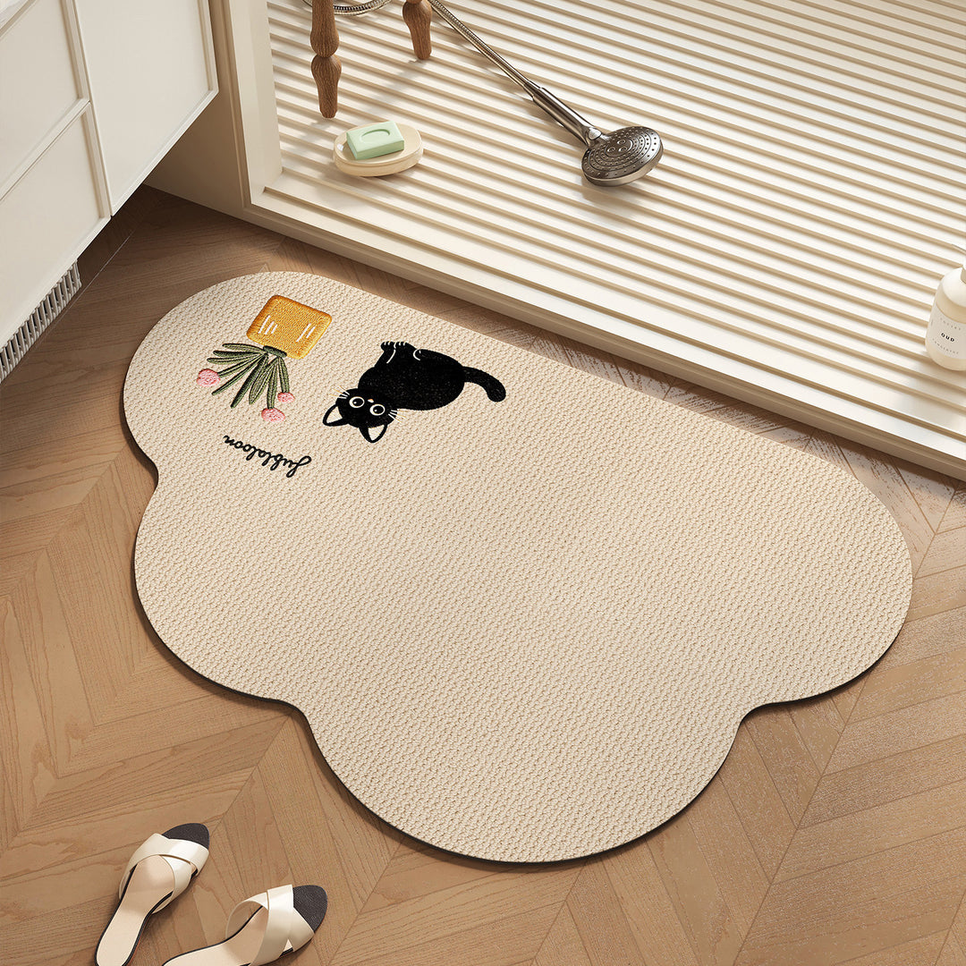 Decorative Cloud-Shaped Bath Mat