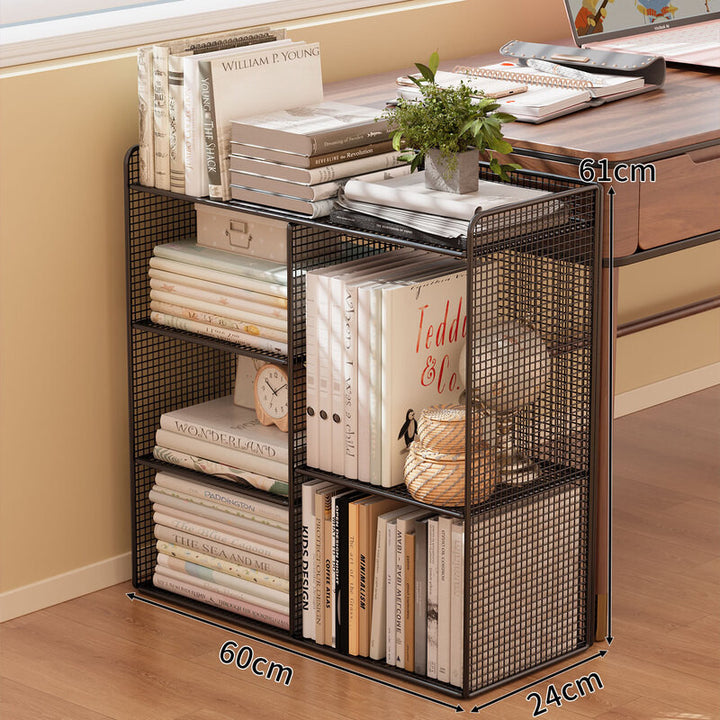 Modern Wire Mesh Bookshelf Organizer Kalsten