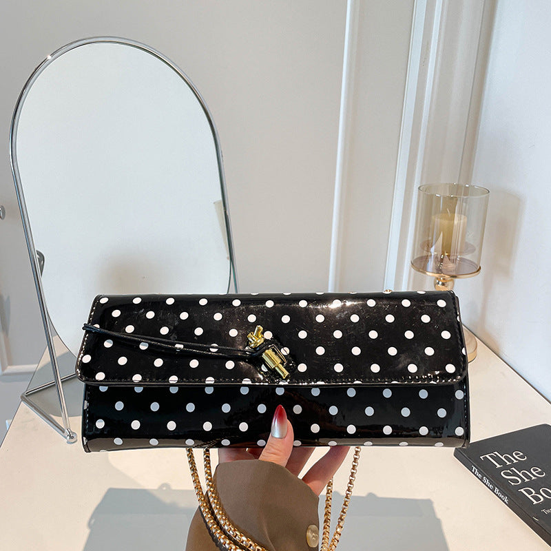 Chic Patent Leather Clutch