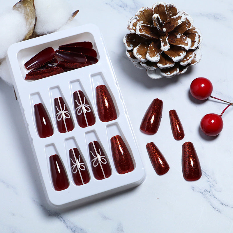 Artistic Glitter Press-On Nail Set Kalsten