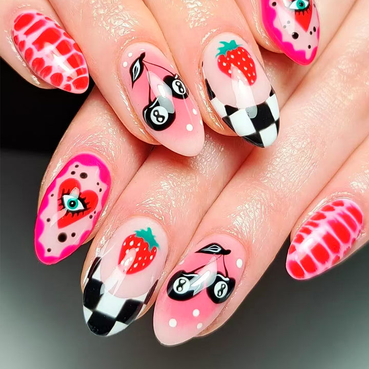 Creative Nail Art with Fruity Motifs and Eye-Catching Designs Kalsten