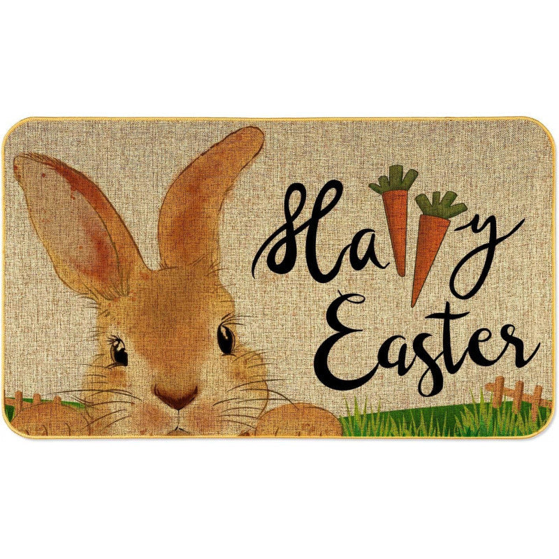 Floral Themed Welcome Mat Kalsten