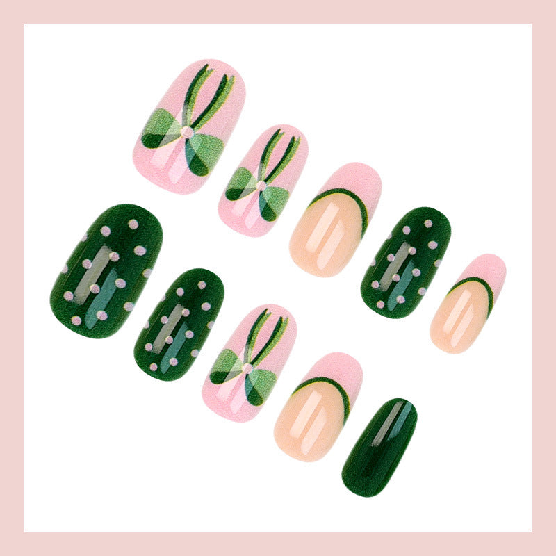 Art nail set with floral accents and playful designs Kalsten