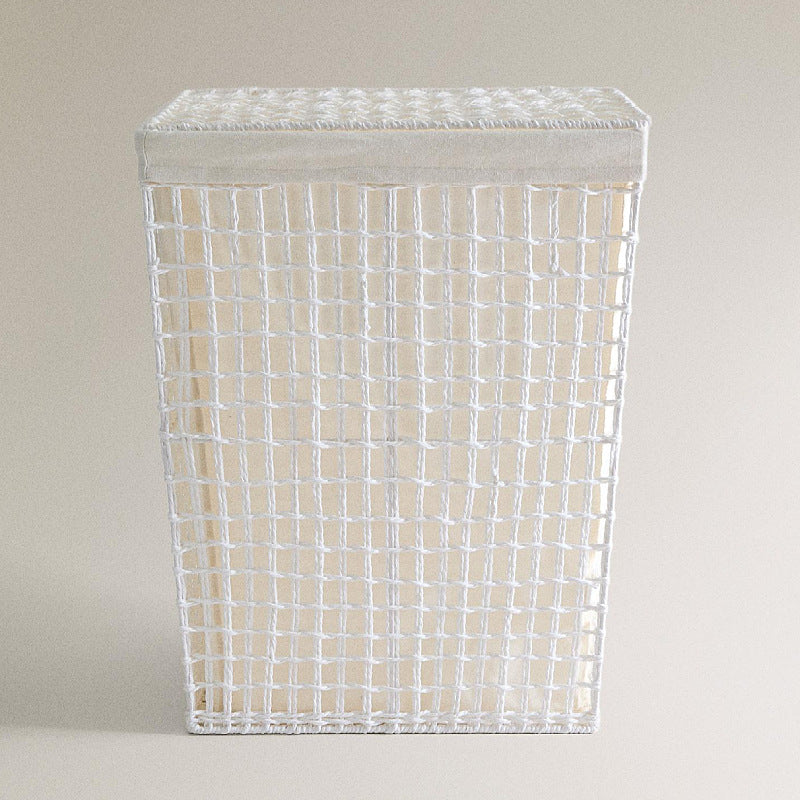 Modern laundry basket with embroidered pattern Kalsten
