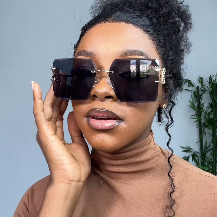 Ladies Designer Sunglasses with striking geometric frame Kalsten