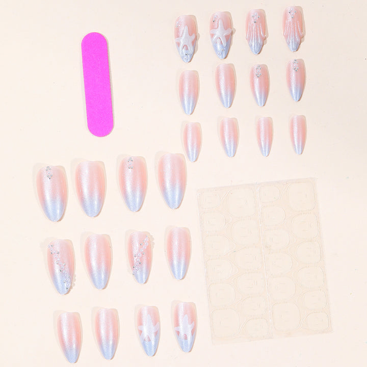 Elegant Beaded Acrylic Nail Art Kalsten