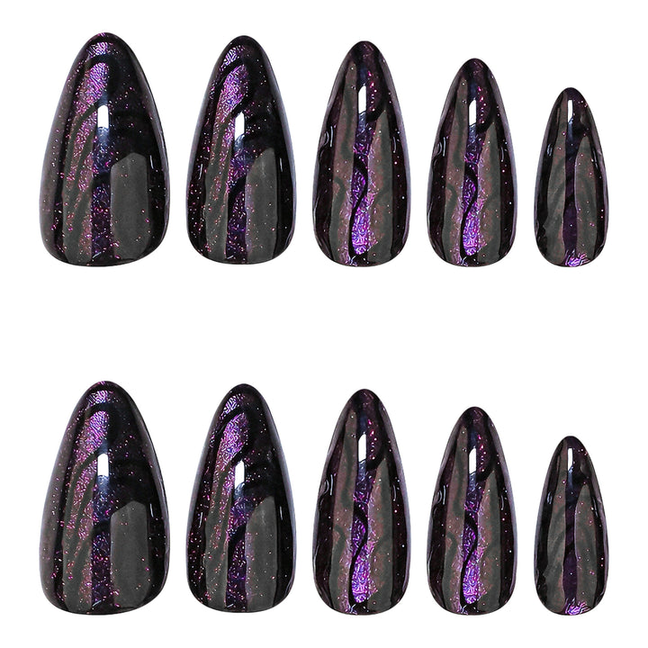 Glamorous artificial nails with sparkling accents Kalsten