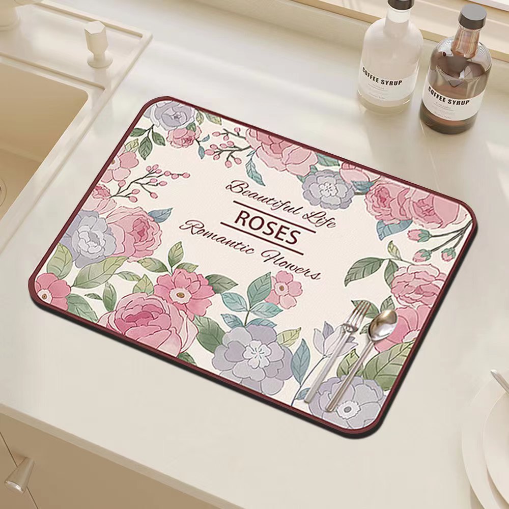 Floral Decorative Kitchen Mat Kalsten
