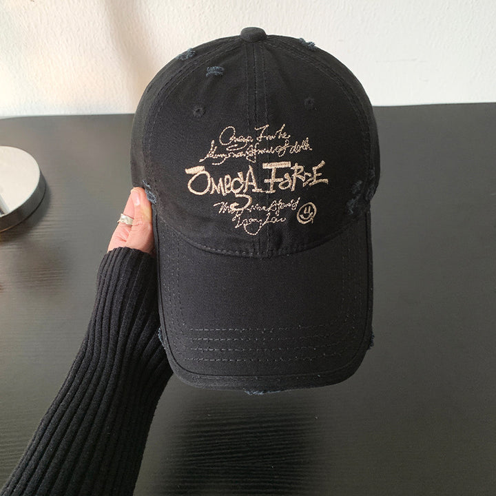 Women's Distressed Graphic Adjustable Baseball Cap Kalsten