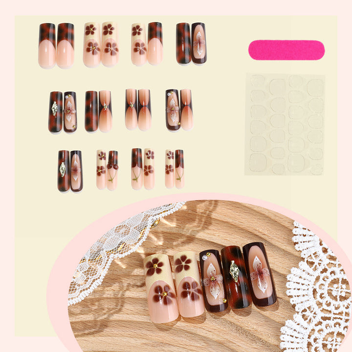 Floral Press-On Nail Set Kalsten