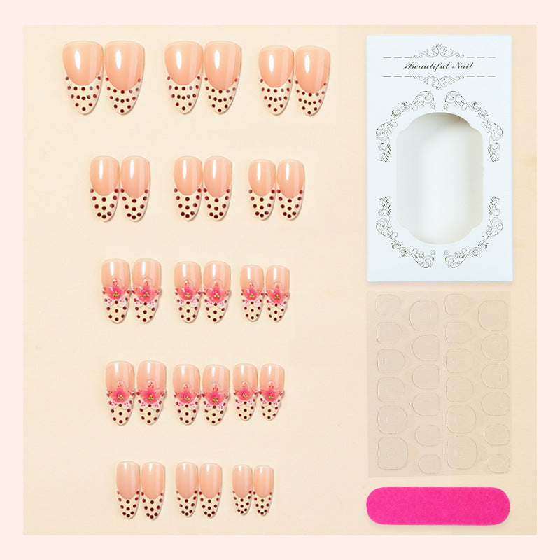 Polka Dot and Floral Press-On Nail Collection Kalsten