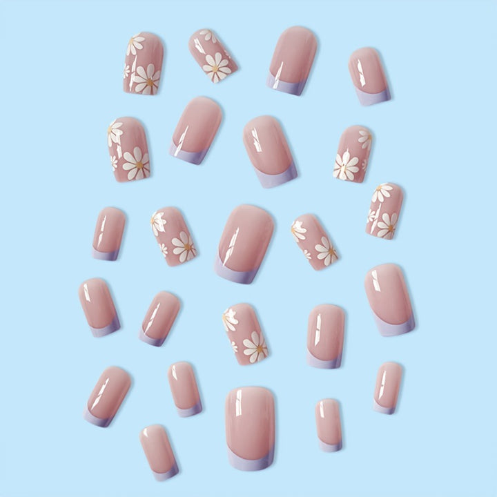 Artistic Floral Acrylic Nail Extensions Kalsten