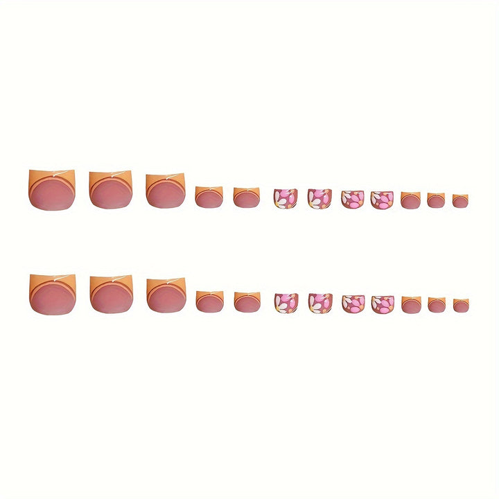Decorative Floral Themed Press-On Nails Kalsten