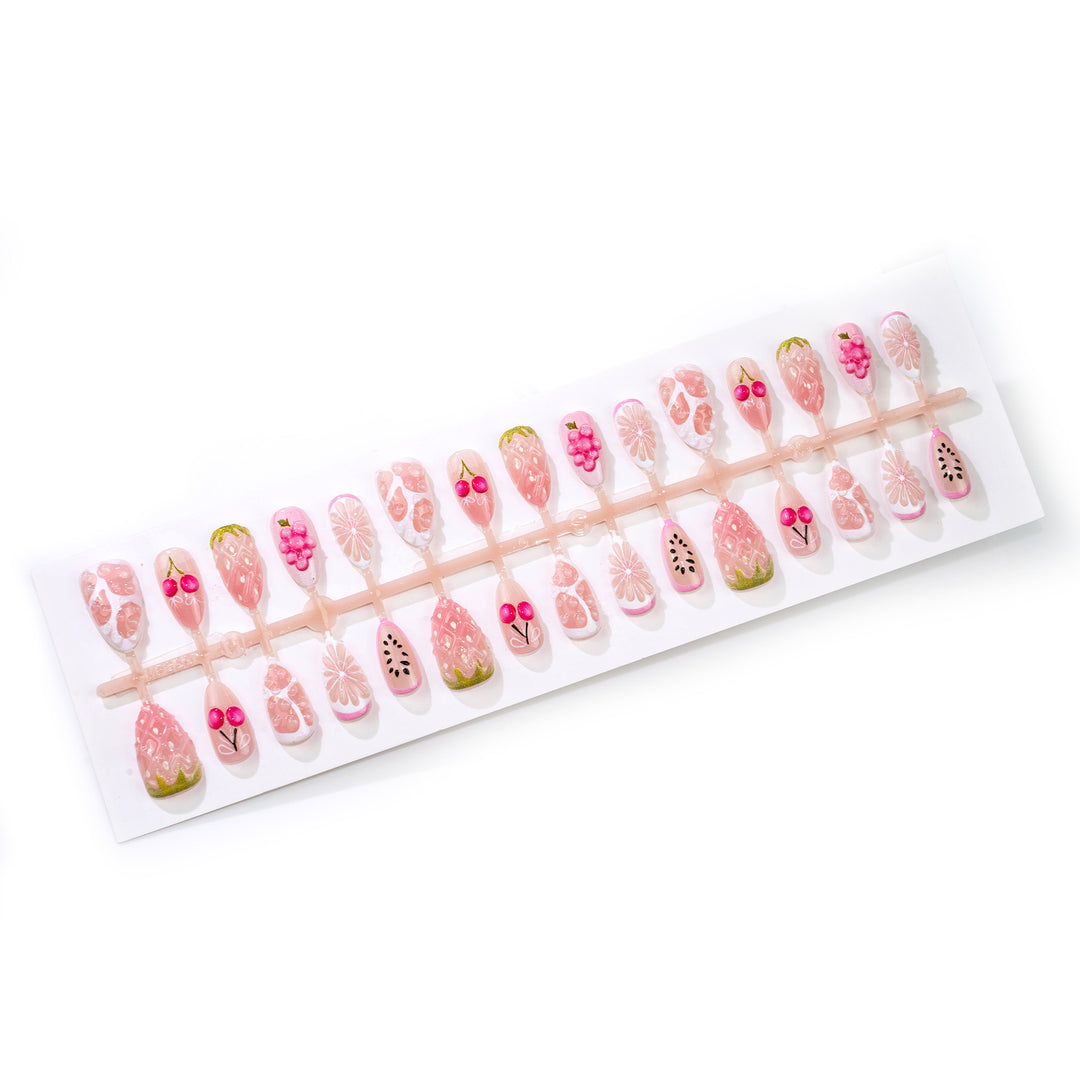 Artistic Fruit-Inspired Press-On Nail Set Kalsten