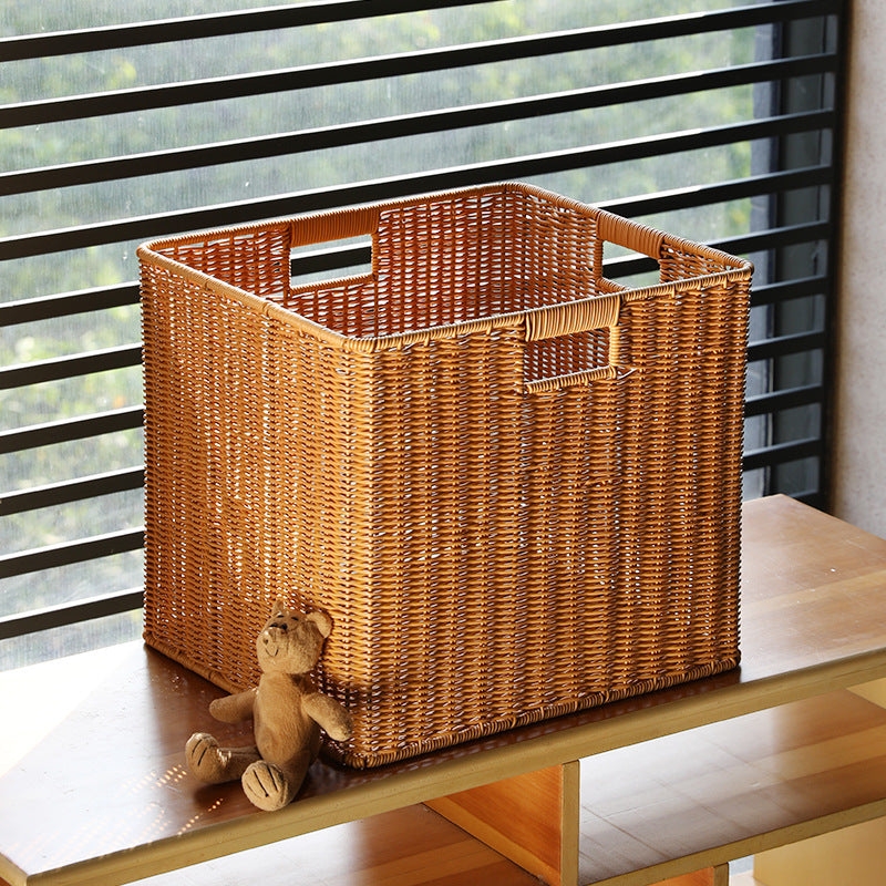 Stylish Rectangular Wicker Storage Bin Kalsten