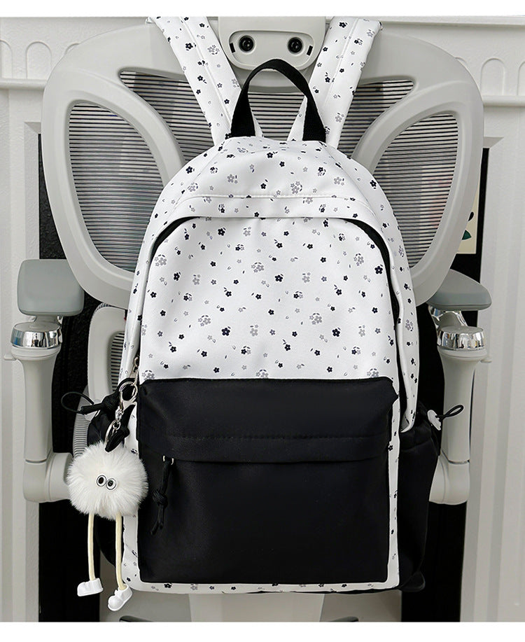Mini backpack with floral design and practical organizer compartments Kalsten