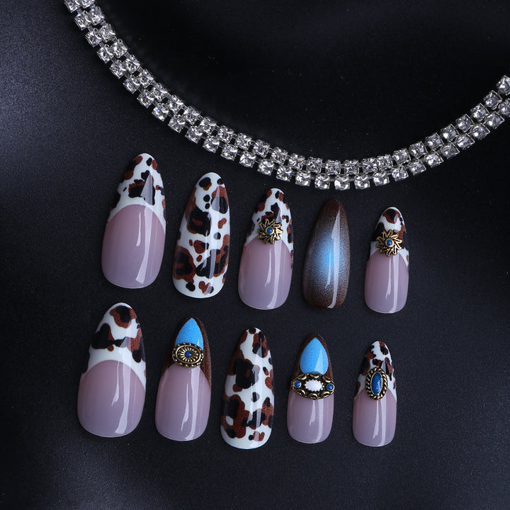 Artful Stiletto Fingernails with Unique Accents Kalsten