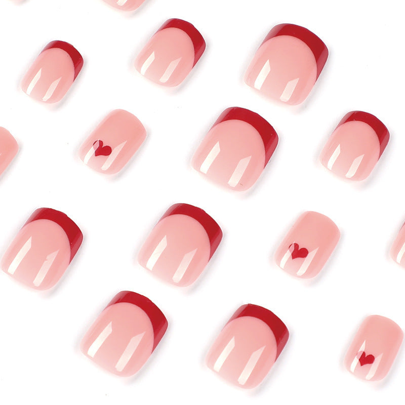 Artistic Heart Design Press-On Nail Set Kalsten