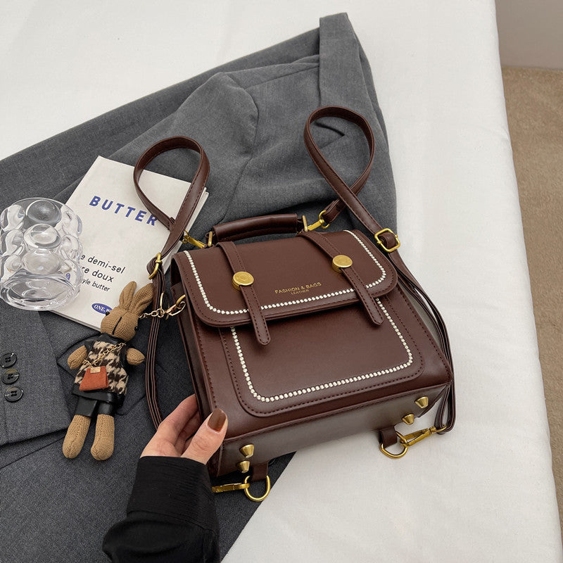 Vintage-Inspired Structured Crossbody Bag Kalsten