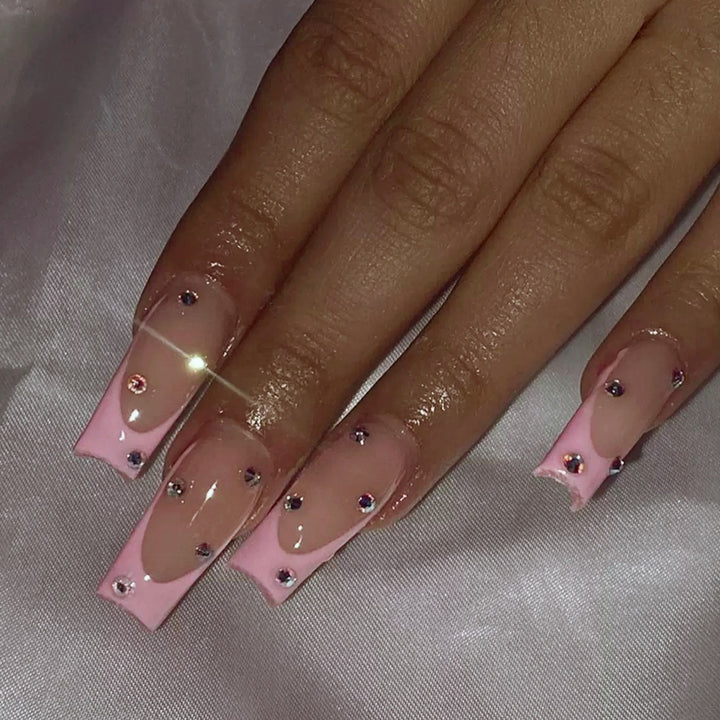 Artificial nail set with glitter and stylish accents Kalsten