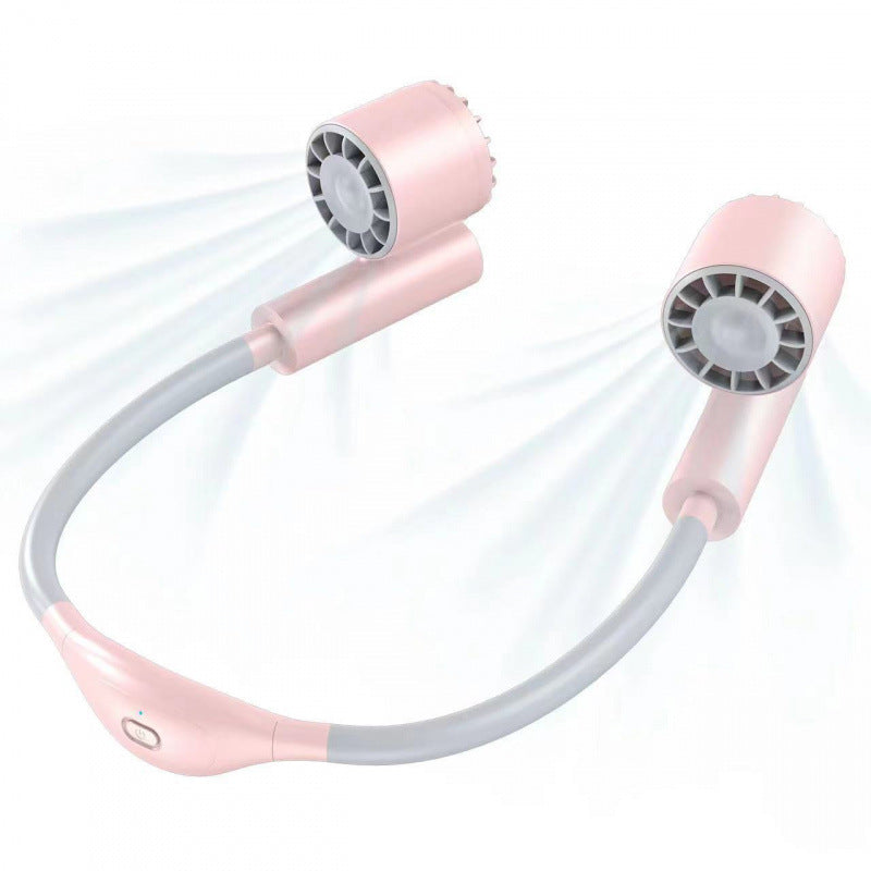 Cooling hands-free dual-head wearable neck fan with adjustable tilt silent brushless motors Kalsten