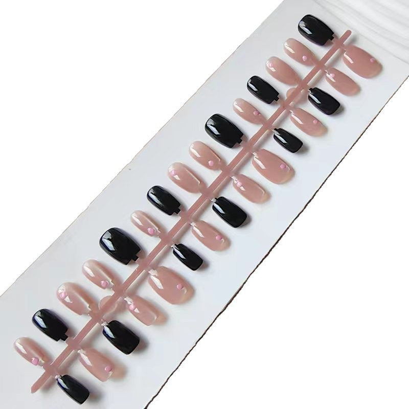 Artificial nails in elegant black-pink design Kalsten