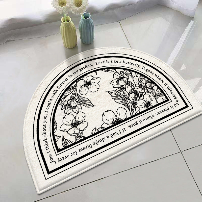 Floral Inspirational Welcome Mat