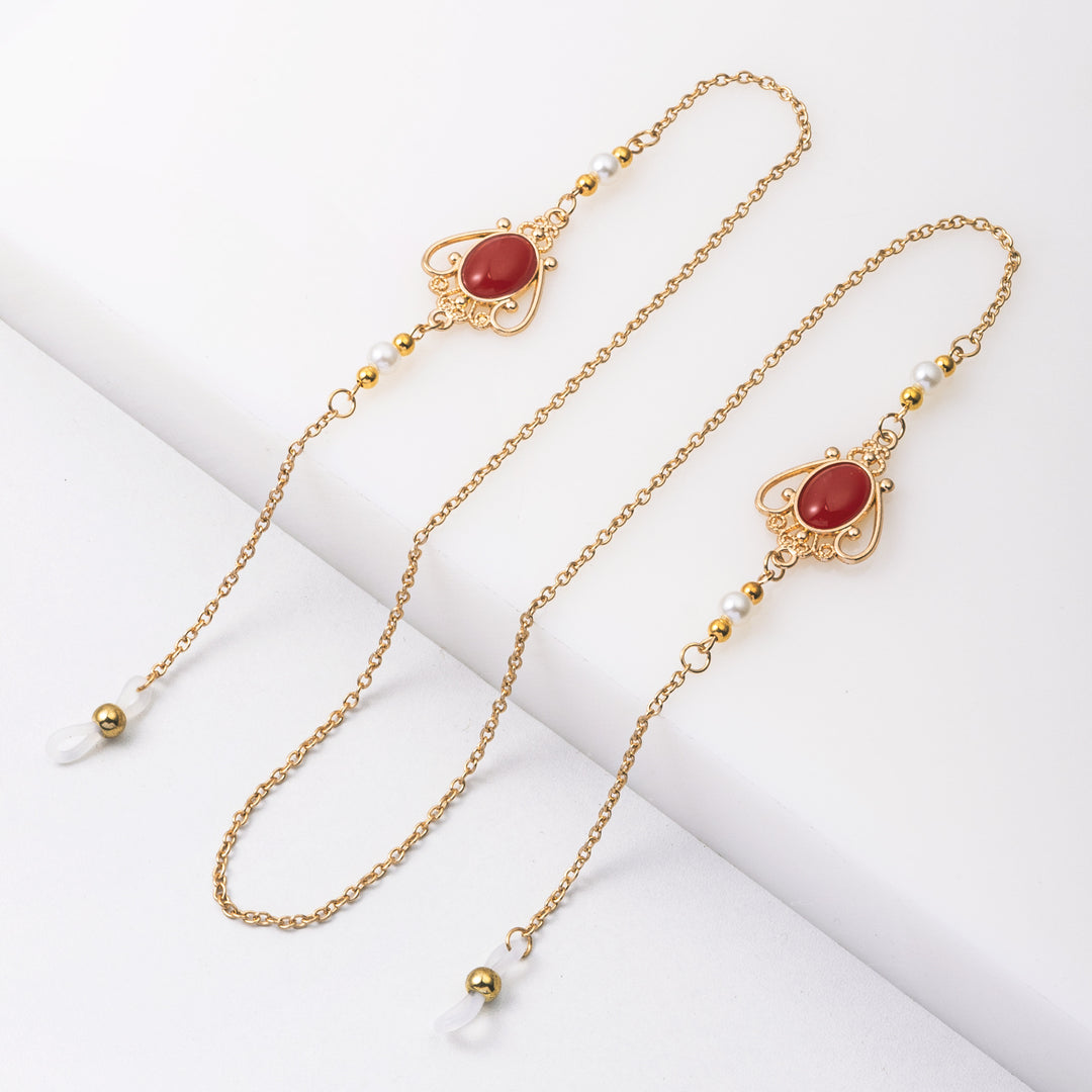 Elegant Eyewear Chain with Decorative Gemstones Kalsten