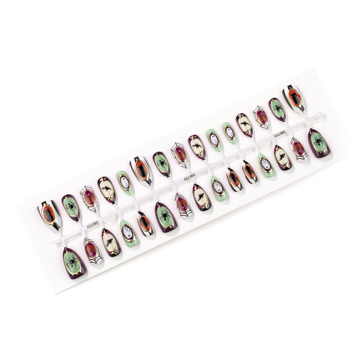 Halloween-Themed Press-On Nail Art Set 1790738650