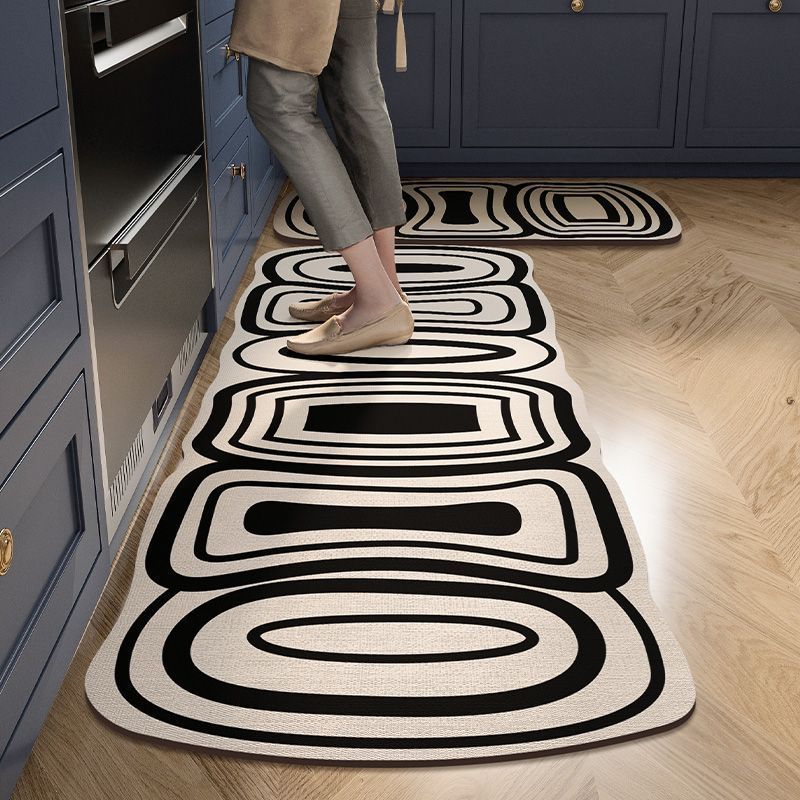 Oversized Geometric Kitchen Runner Mat