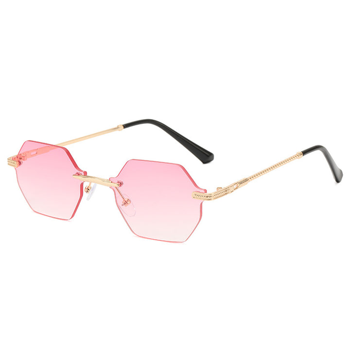 Women's hexagonal designer sunglasses with high-quality metal frame Kalsten