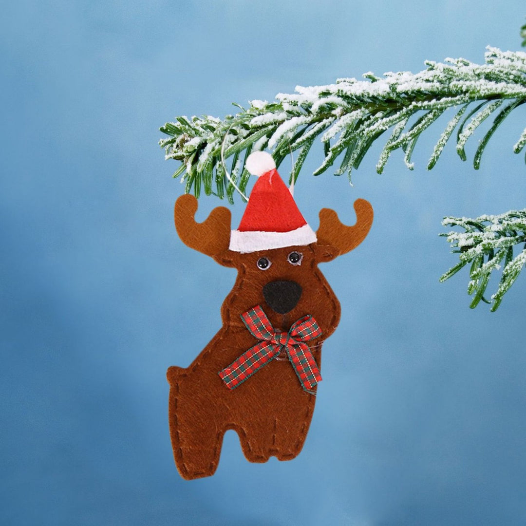 Decorative Christmas tree ornaments in reindeer shape