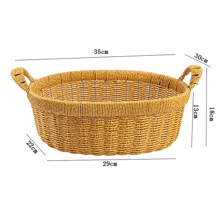 Handwoven Oval Storage Basket Kalsten
