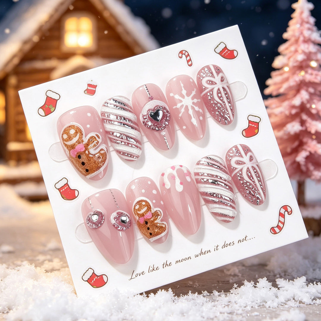 Festive Themed Decorative Press-On Nails