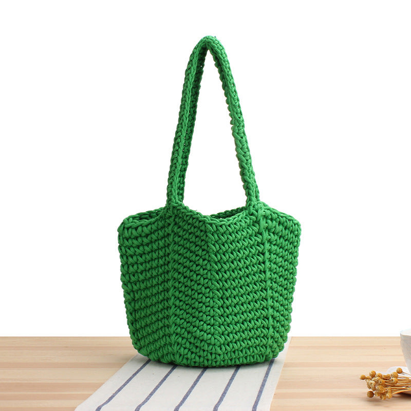 Handbag Made of Handcrafted Macrame with Textured Design Kalsten