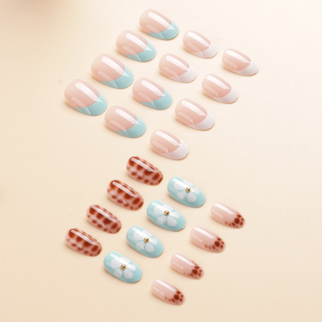 Artistic Floral Acrylic Press-On Nail Set Kalsten