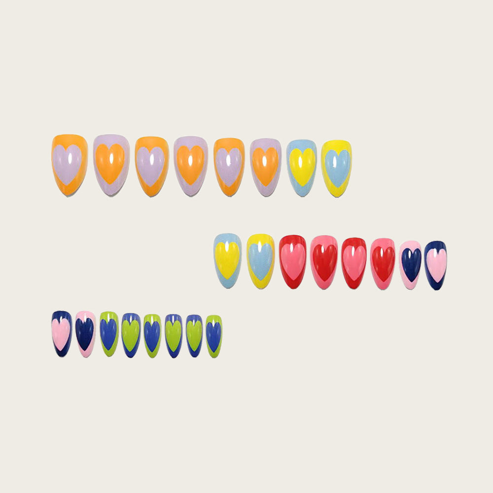 Artificial nails with cheerful heart design Kalsten