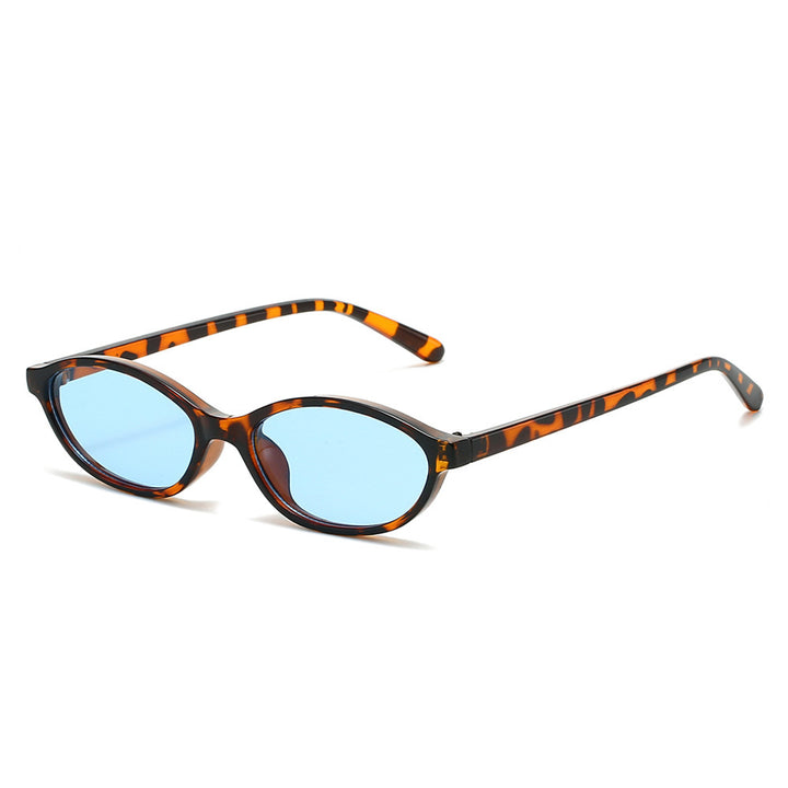 Retro-Inspired Slim Oval Sunglasses Kalsten