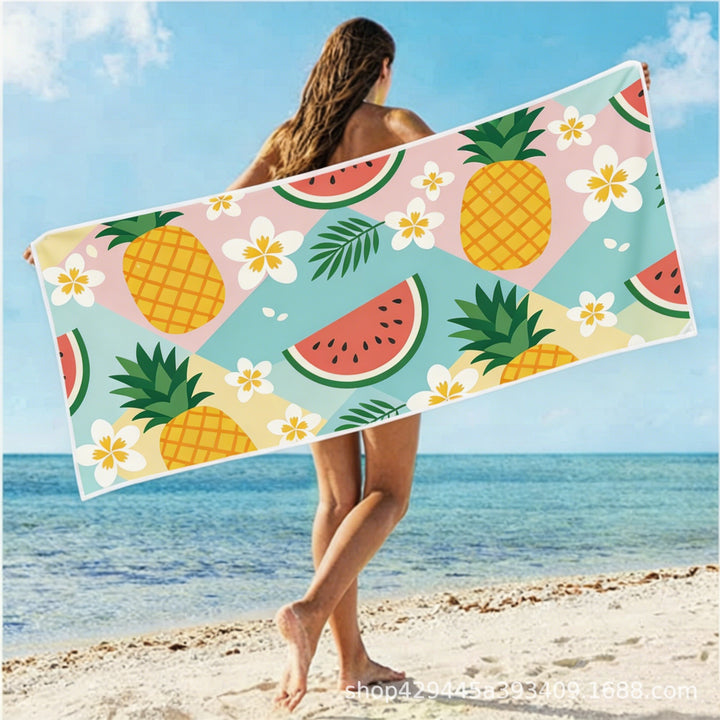 Women's luxurious beach towel with exotic print Kalsten