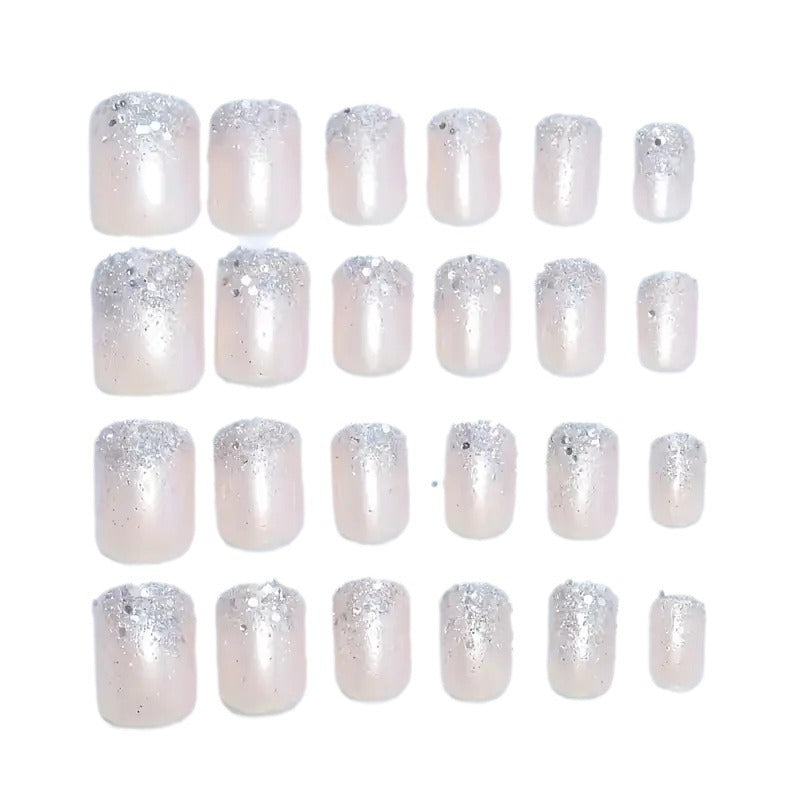 Glamorous Sparkling Square Press-On Nails Kalsten