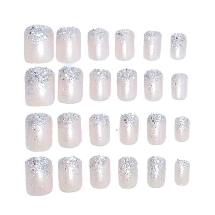 Glamorous Sparkling Square Press-On Nails Kalsten